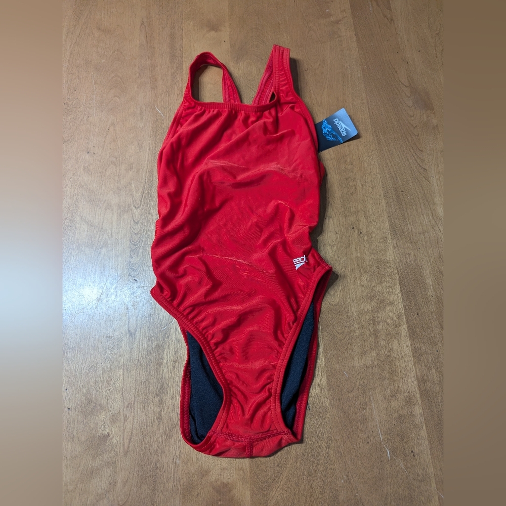 Speedo Bright Red One Piece Swimsuit